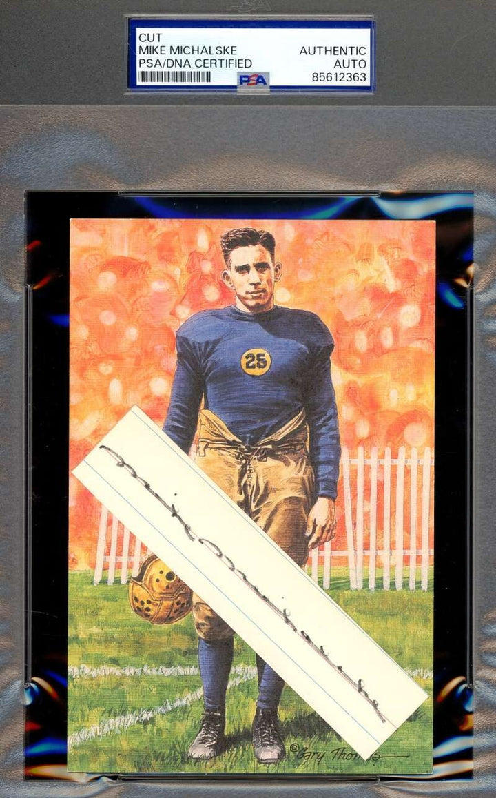 Mike Michalske PSA DNA Signed Goal Line Art Card Cut GLAC Autograph Packers