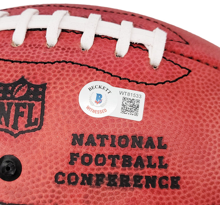 Ezekiel Elliott Signed Official NFL Leather Football Dallas Cowboys Beckett