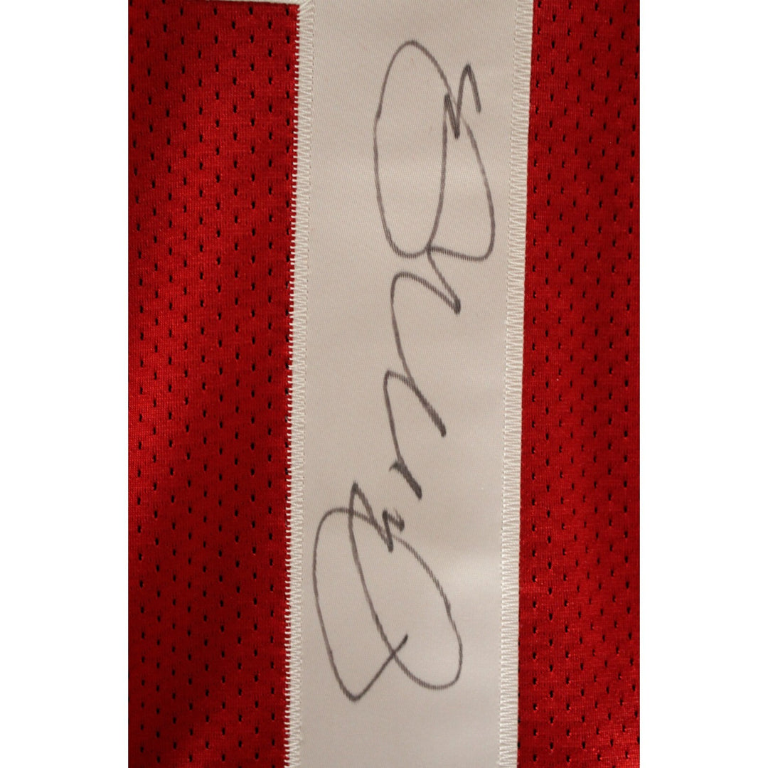 Joe Montana Signed San Francisco 49ers M&N 56 Red Jersey Beckett 45065