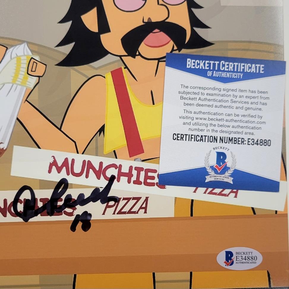 Cheech Marin and Tommy Chong signed Animated Movie 11x14 photo auto Beckett BAS