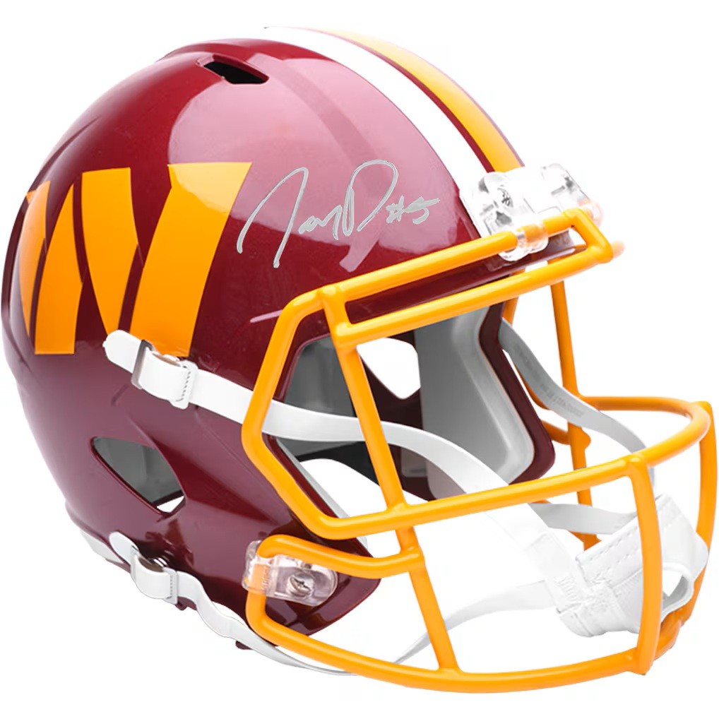 Jayden Daniels Signed Commanders Full Size 2026 Replica Speed Helmet Fanatics