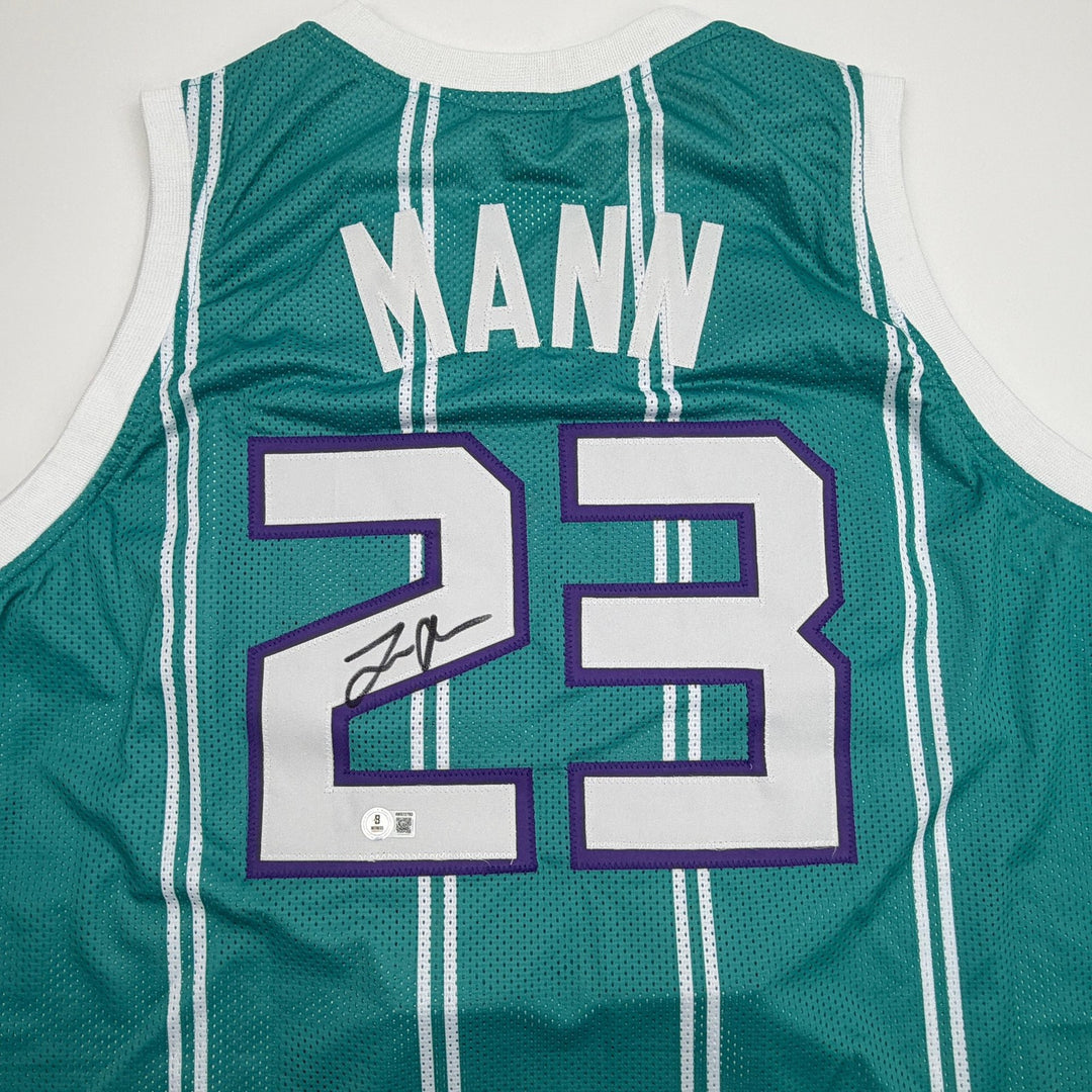 Autographed/Signed Tre Mann Charlotte Teal Basketball Jersey Beckett BAS COA