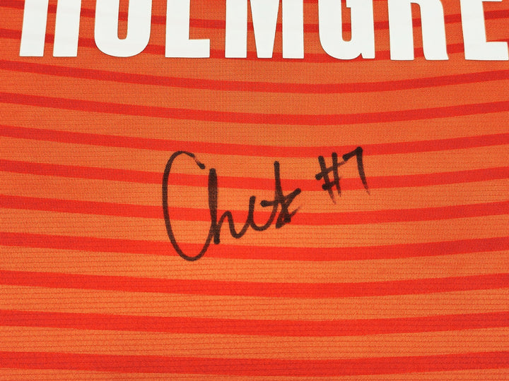 Thunder Chet Holmgren Autographed Signed Red Fanatics Jersey Size XL Beckett Wit