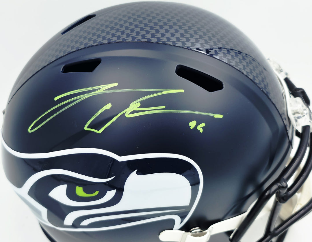 Leonard Williams Signed Seahawks Blue Full Size Speed Replica Helmet Beckett Wit