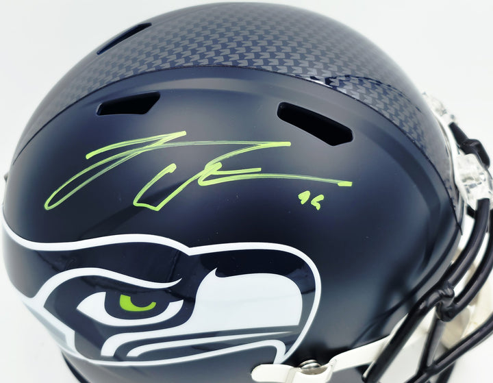 Leonard Williams Signed Seahawks Blue Full Size Speed Replica Helmet Beckett Wit