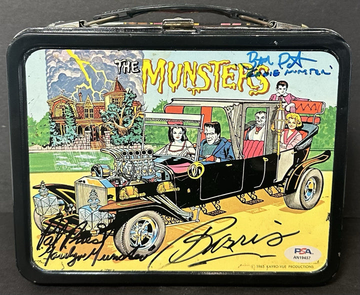 The Munsters Signed Kayro 1965 Lunchbox Pat Priest Butch Patrick Barris Auto Psa