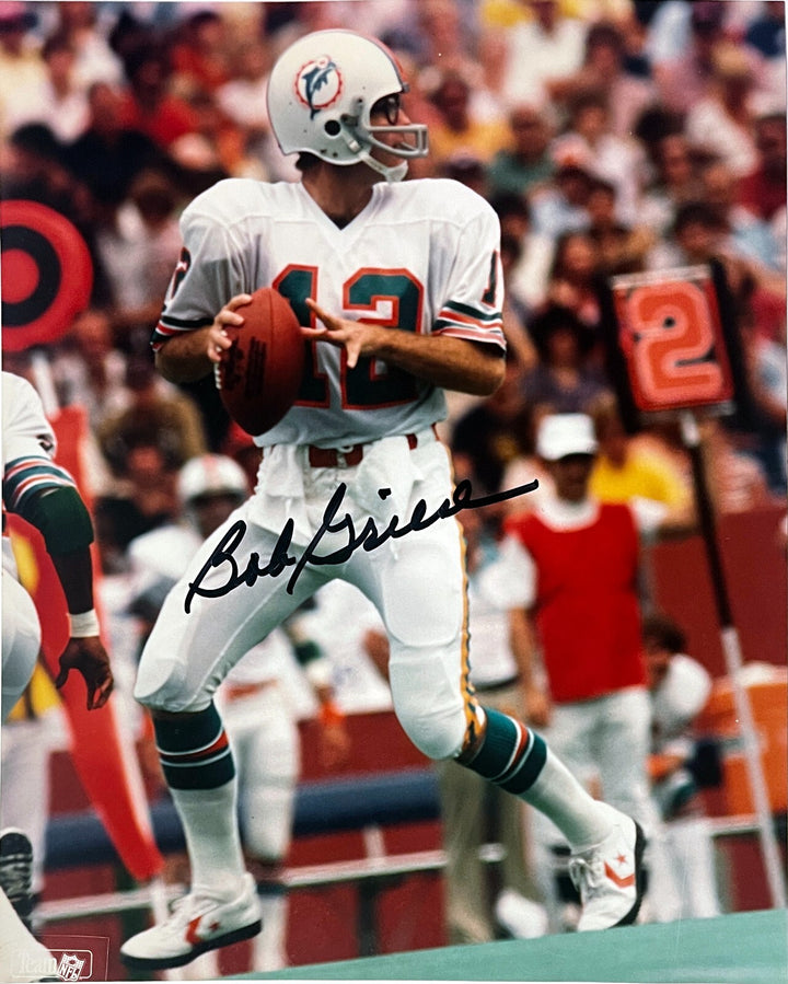 Bob Griese signed Miami Dolphins NFL 8x10 Photo - Tuff Stuff COA (HOF/SB Champ)