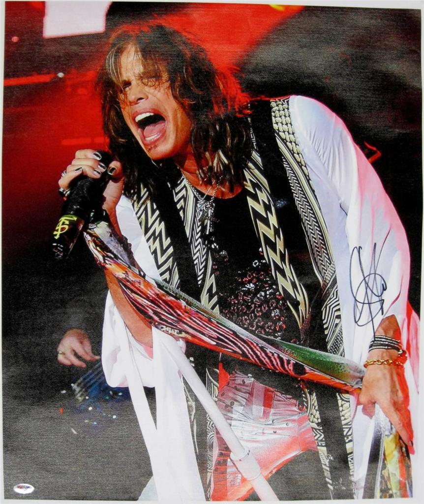 STEVEN TYLER Signed Aerosmith 20x24 Canvas Print Photo PSA/DNA COA