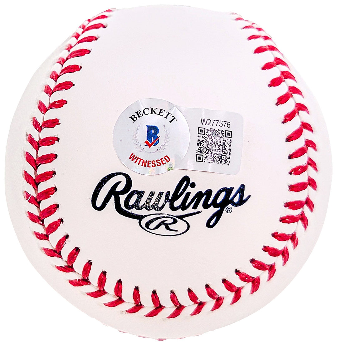 Pedro Martinez Signed Official HOF Logo Baseball Boston Red Sox Beckett Witness