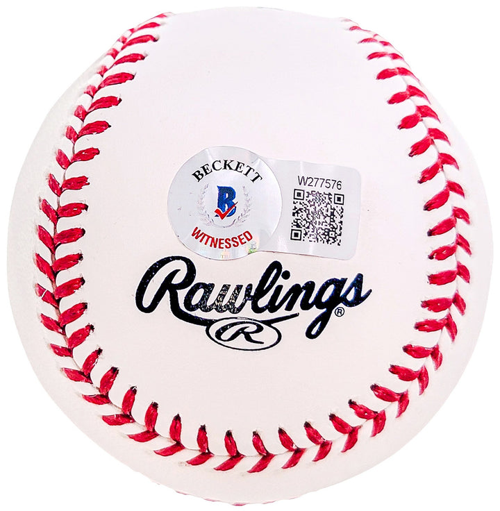Pedro Martinez Signed Official HOF Logo Baseball Boston Red Sox Beckett Witness