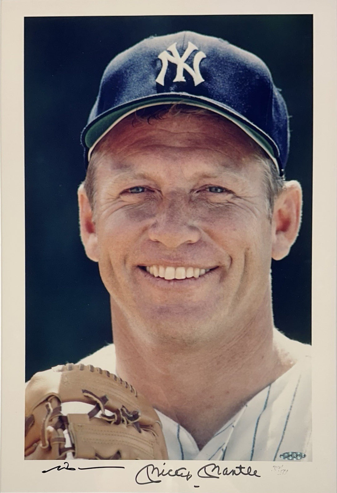 Mickey Mantle Signed 16x20 Framed Photo Yankees Neil Leifer Auto /500 UDA COA