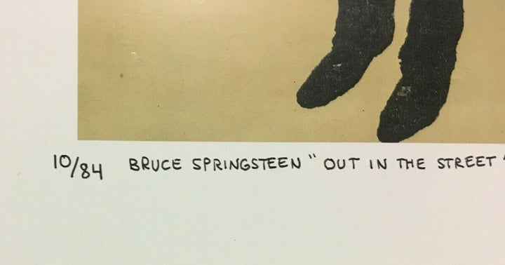 Jeff Frankel signed Bruce Springsteen Out In the Street Art framed auto COA /84