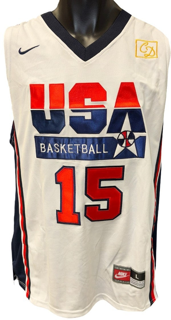 Magic Johnson signed Team USA Olympic Gold Nike Jersey - SSG Holo (L/Dream Team)