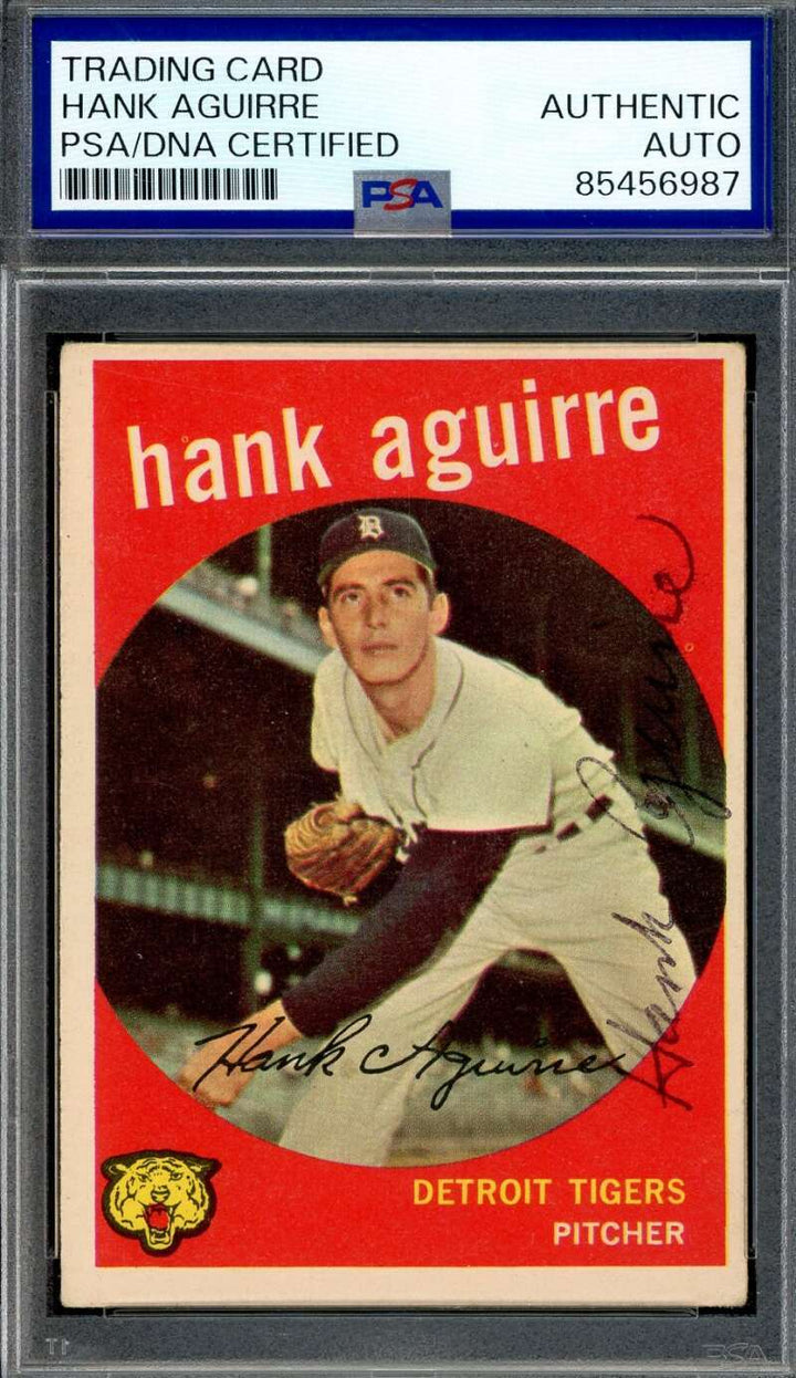 Hank Aguirre PSA DNA Vintage Signed 1959 Topps Autograph