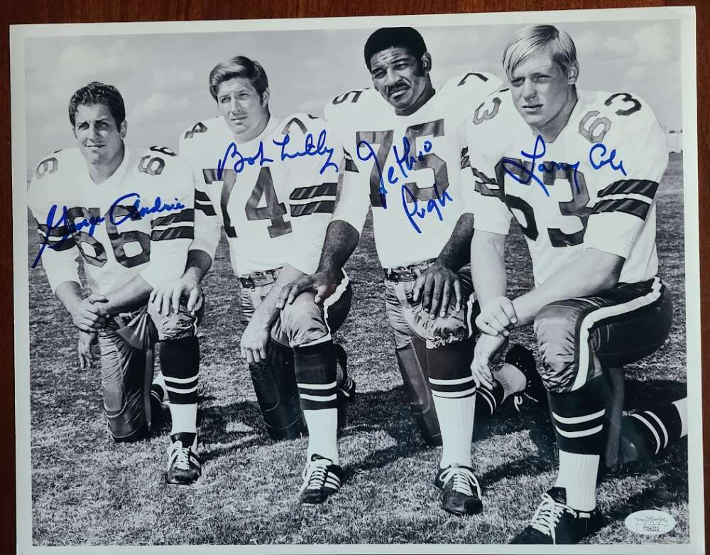 Bob Lilly Jethro Pugh Larry Cole George Andrie JSA Signed 11x14 Photo Cowboys