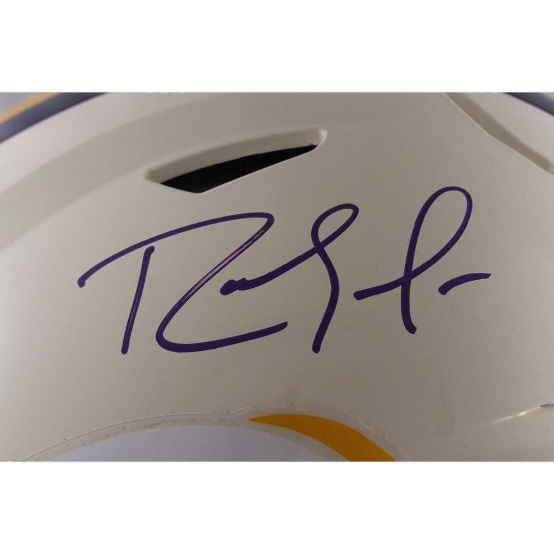 Randy Moss Autographed Minnesota Vikings SpeedFlex Retro Helmet Beckett 56290