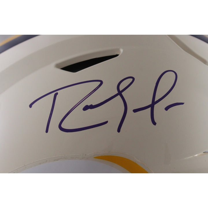 Randy Moss Autographed Minnesota Vikings SpeedFlex Retro Helmet Beckett 56290