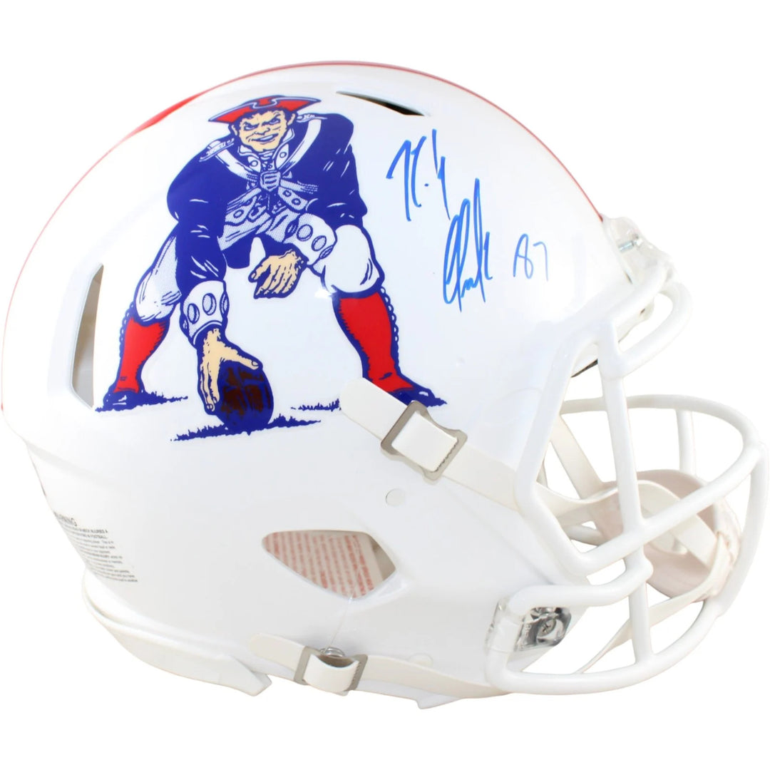 Rob Gronkowski Autographed New England Patriots Pro Helmet TB Beckett WIT 58326