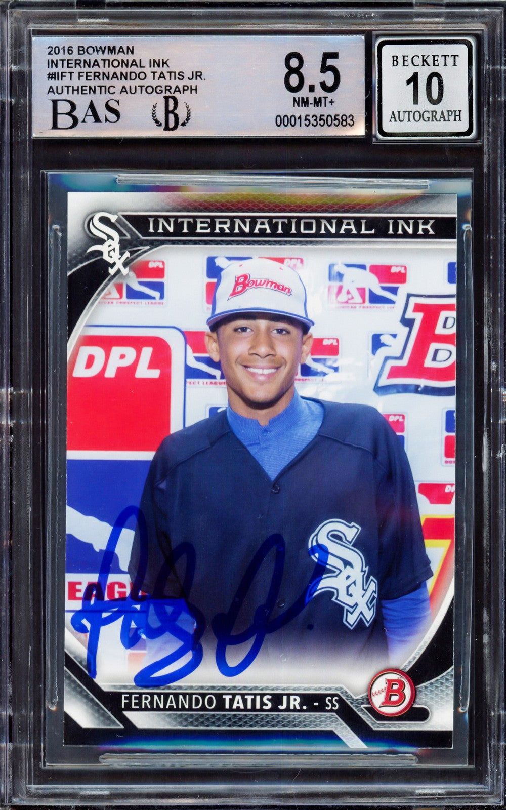 Fernando Tatis Jr Auto 2016 Bowman International Ink RC II-FT BGS 8.5 Sig 10 BAS