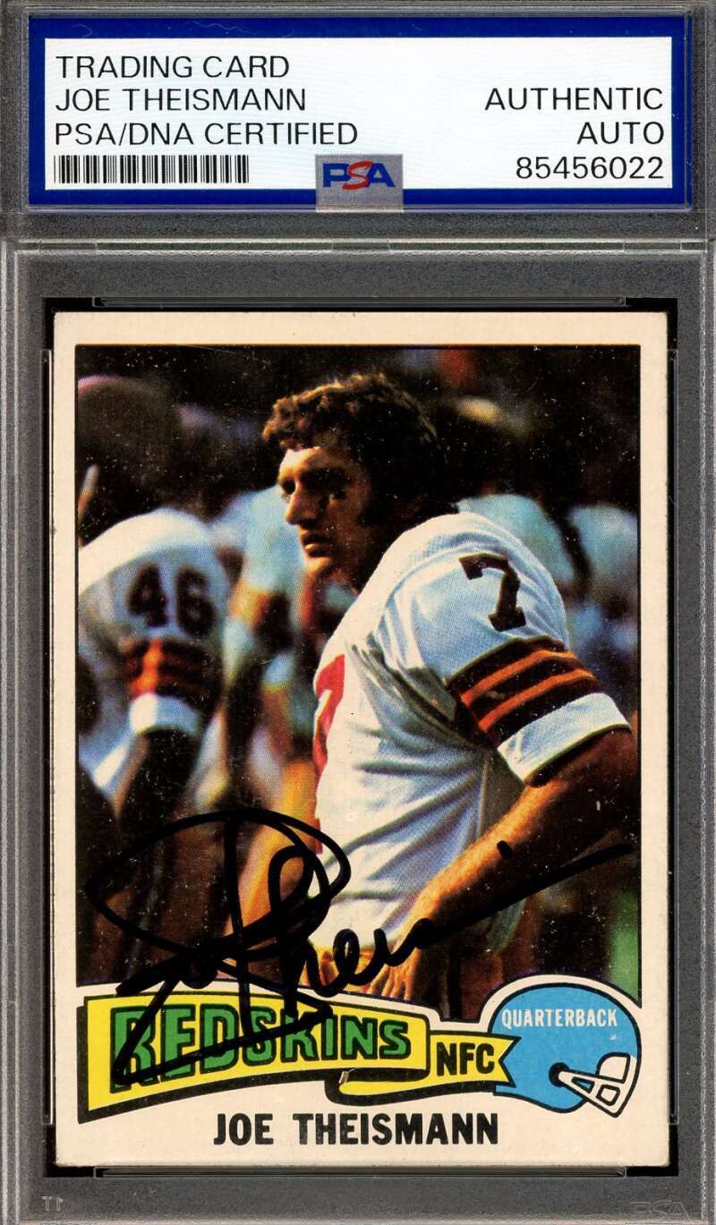 Joe Theismann PSA DNA Signed 1975 Topps Rookie Autograph