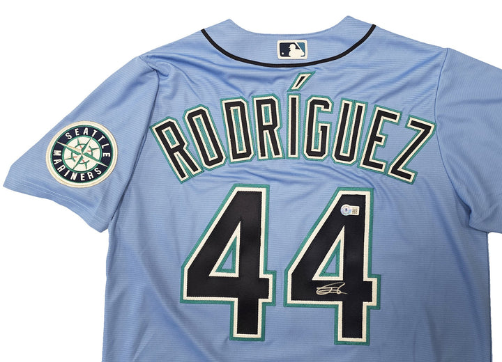 Mariners Julio Rodriguez Signed Light Blue Nike Jersey Size Medium Beckett