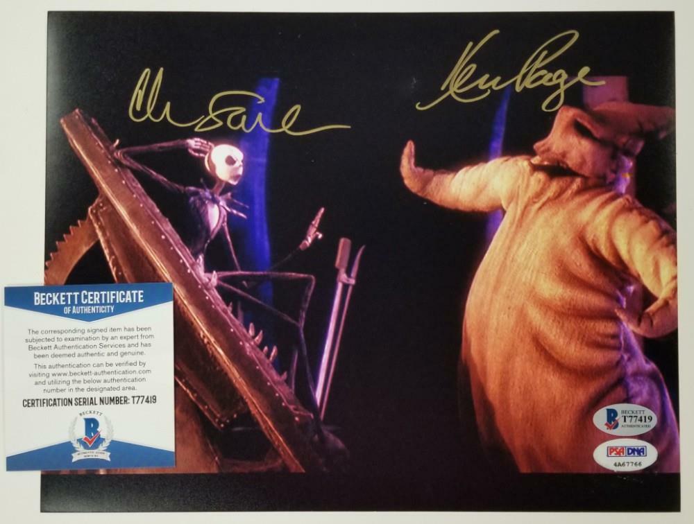 Chris Sarandon & Ken Page signed Nightmare 8x10 Photo #2 Jack Oogie A ~ BAS COA