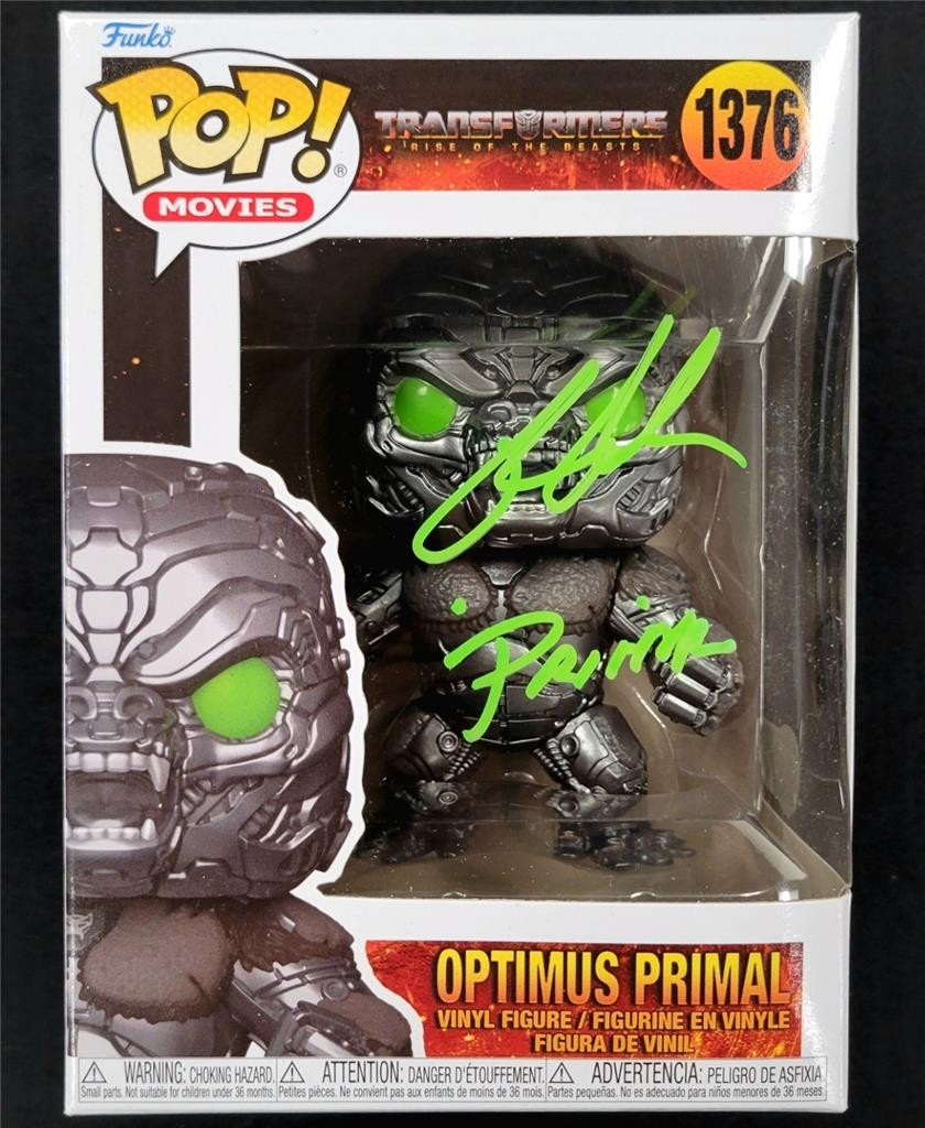 Ron Perlman signed "Optimus Primal" Funko Pop 1376 Transformers auto Beckett BAS