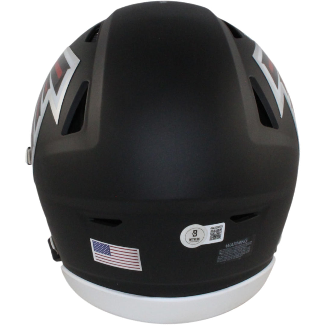 Michael Penix Autographed Atlanta Falcons Mid-Size Midi Helmet Beckett 54777