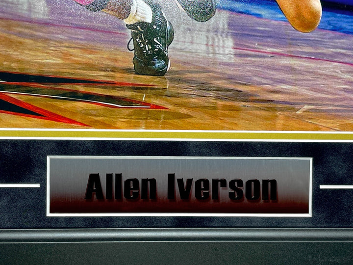 Allen Iverson Autographed Philadelphia 76ers 16x20 Photo Framed BAS Signed Kobe
