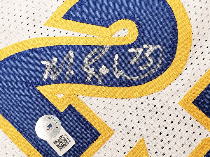 Warriors Chris Mullin, Tim Hardaway Mitch Richmond Auto White Jersey Run TMC BAS