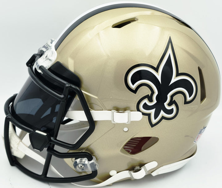 Jarvis Landry Auto Saints Gold Full Size Speed Authentic Helmet Beckett Witness