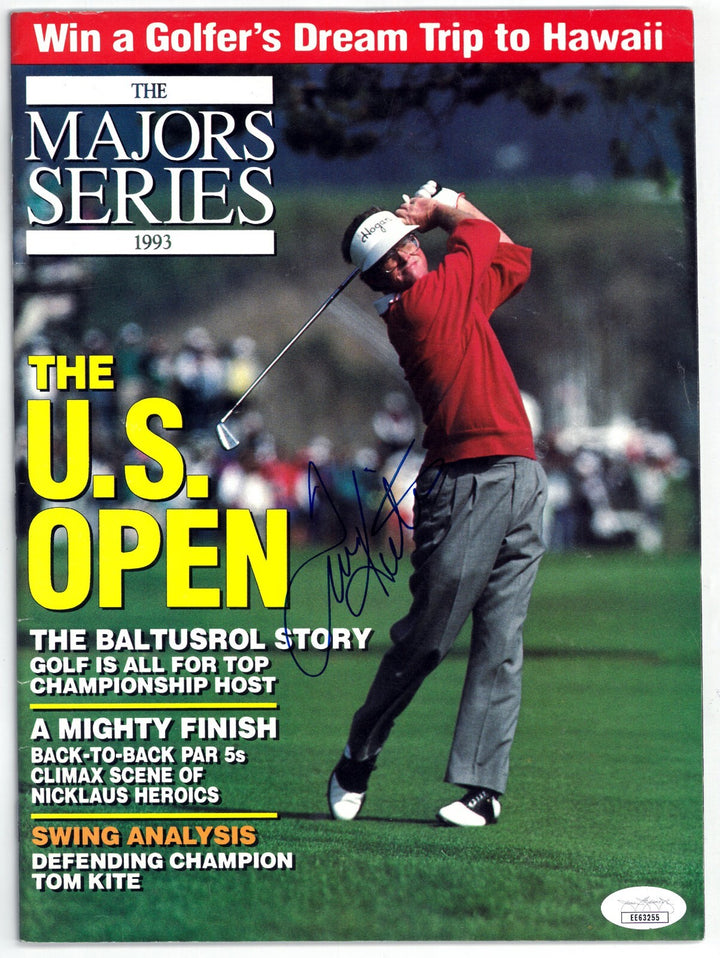 Tom Kite signed 1993 The Major Series  PGA Golf Magazine  US Open No Label - JSA