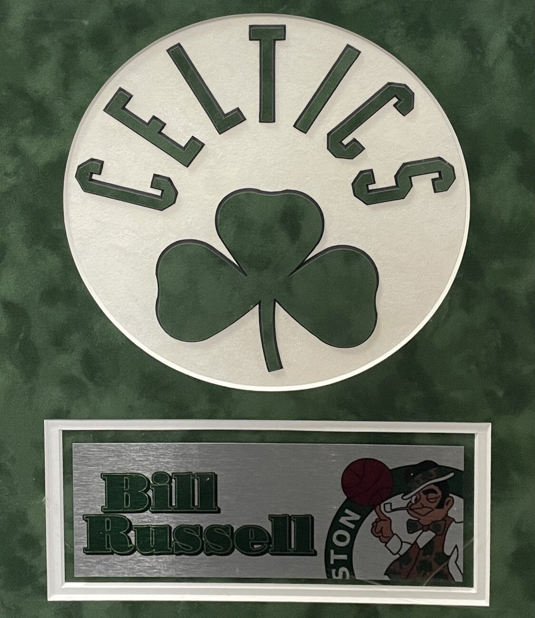 Bill Russell CELTICS Signed 17x23 Framed Litho Photo /600 Suede Autograph COA
