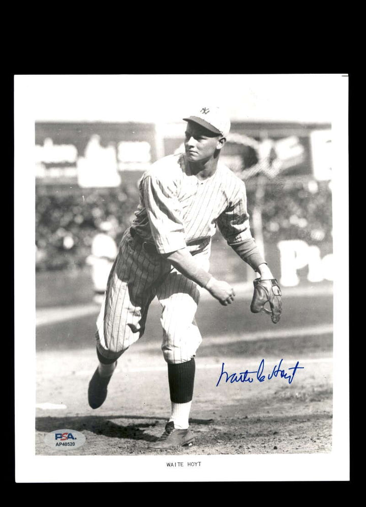 Waite Hoyt PSA DNA Signed 8x10 Photo Autograph