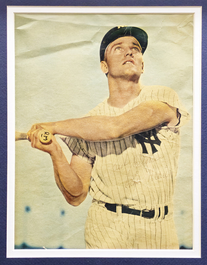 Roger Maris Autographed Framed 8x10 Magazine Page Photo Yankees Beckett AC17878