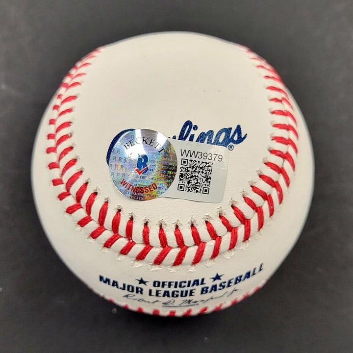 Chili Davis autograph signed MLB Baseball BAS Beckett Witness holo Angels Yankee