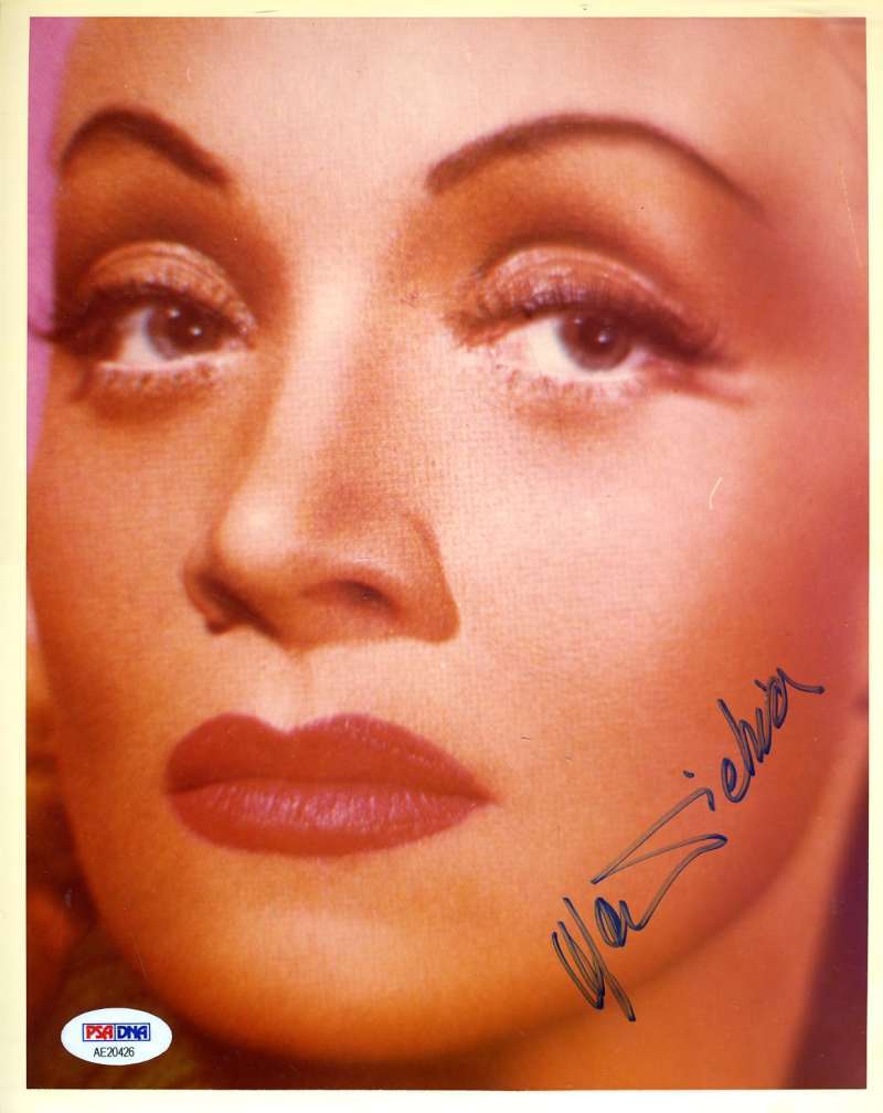 Marlene Dietrich Psa Dna Cert Hand Signed 8x10 Photo Autograph Authenticated
