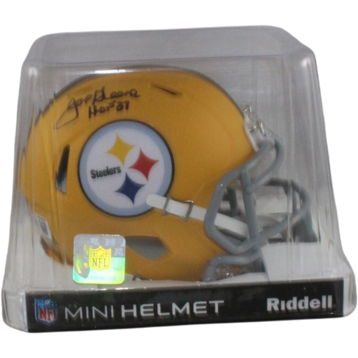Joe Greene Autographed Pittsburgh Steelers Alt 25 Mini Helmet Beckett WIT 56961