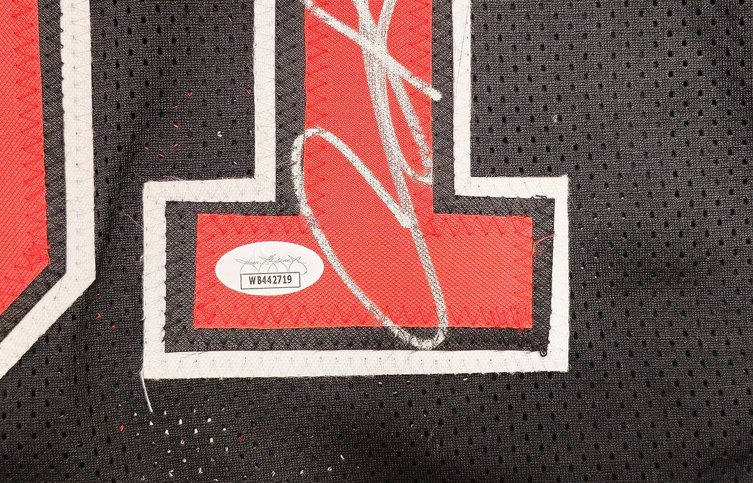 Chicago Bulls Dennis Rodman Autographed Signed Black Jersey JSA