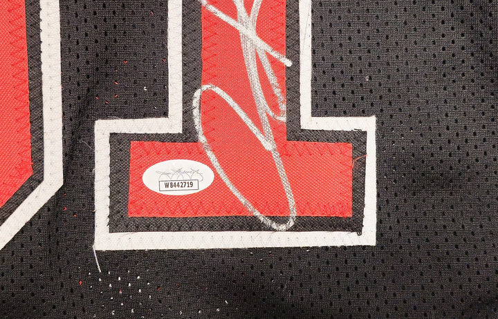 Chicago Bulls Dennis Rodman Autographed Signed Black Jersey JSA