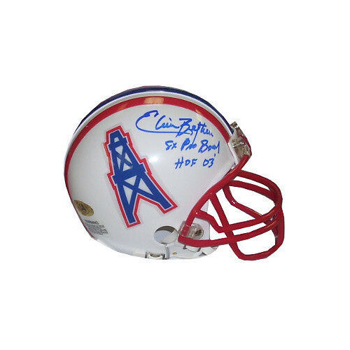 Elvin Bethea signed Oilers TB Mini Helmet dual 8X Pro Bowl & HOF 2003- MAB Holo