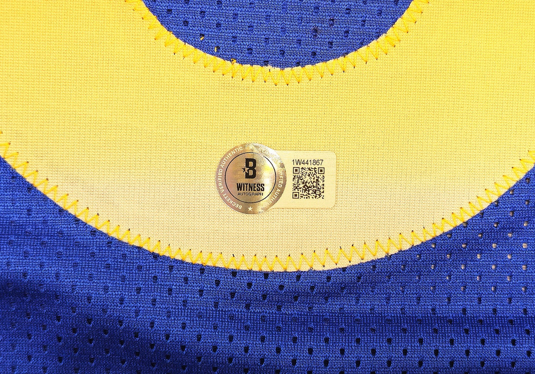 Los Angeles Rams Aaron Donald Signed Blue Jersey Beckett Wit