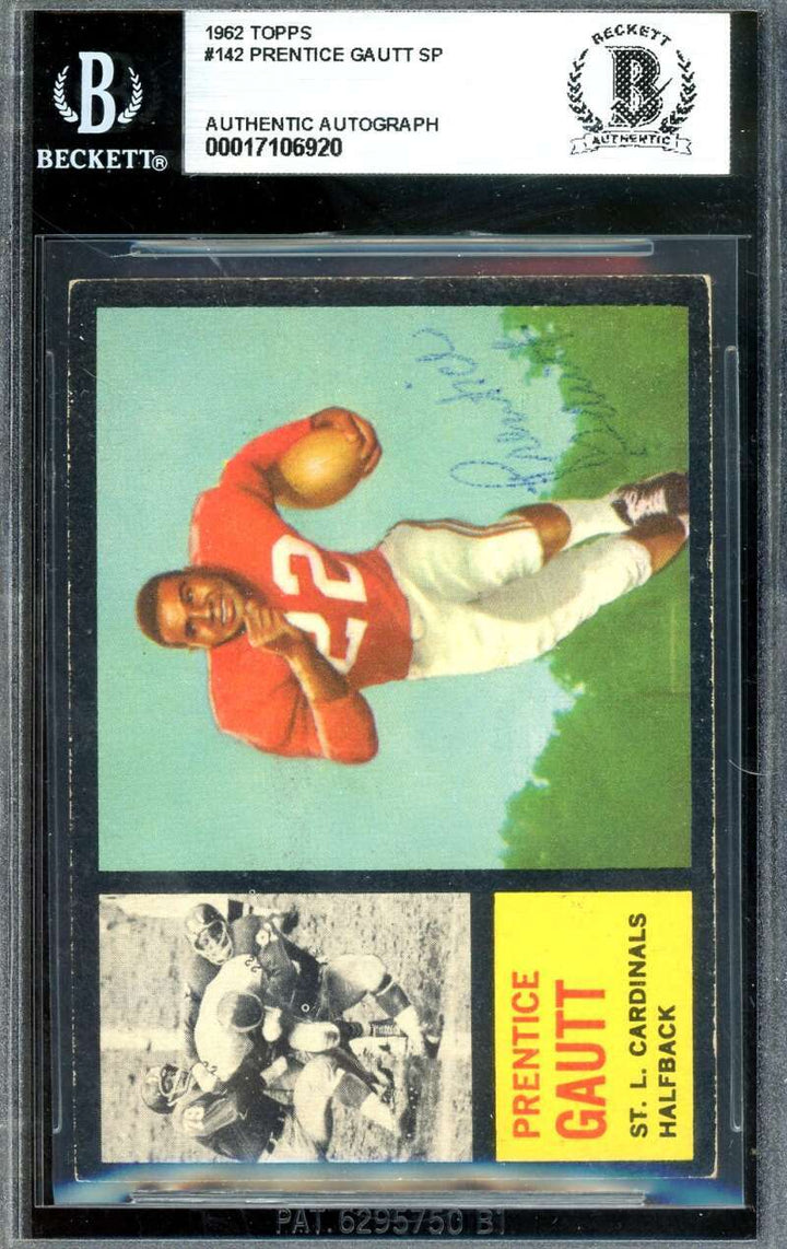 Prentice Guatt Beckett BAS Signed 1962 Topps Rookie Autograph