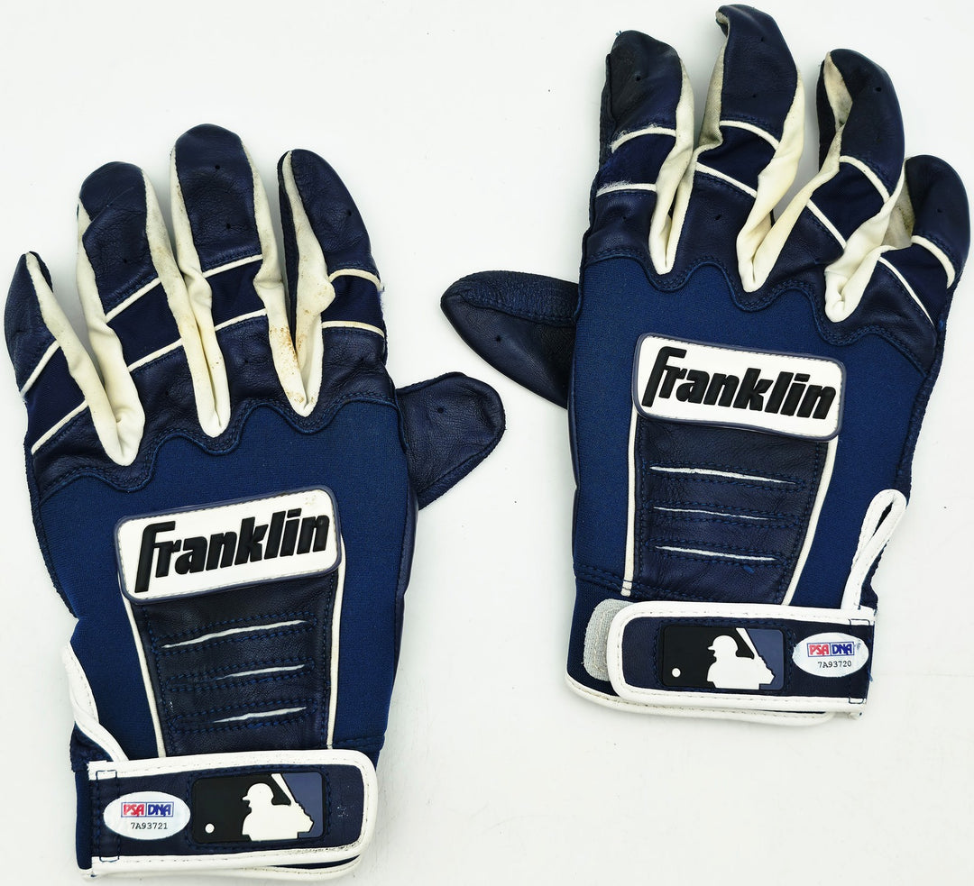 Robinson Cano Signed Blue & White Franklin Game Used Batting Gloves Mariners