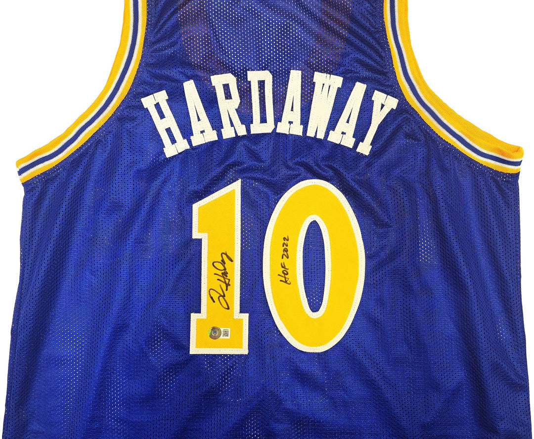 Golden State Warriors Tim Hardaway Signed Blue Jersey "HOF 2022" Beckett Wit