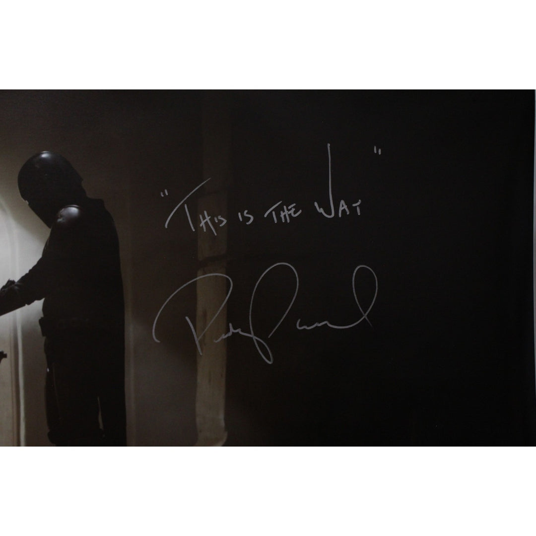 Pedro Pascal Autographed Mandalorian 36x48 Canvas This is The Way Beckett 56605