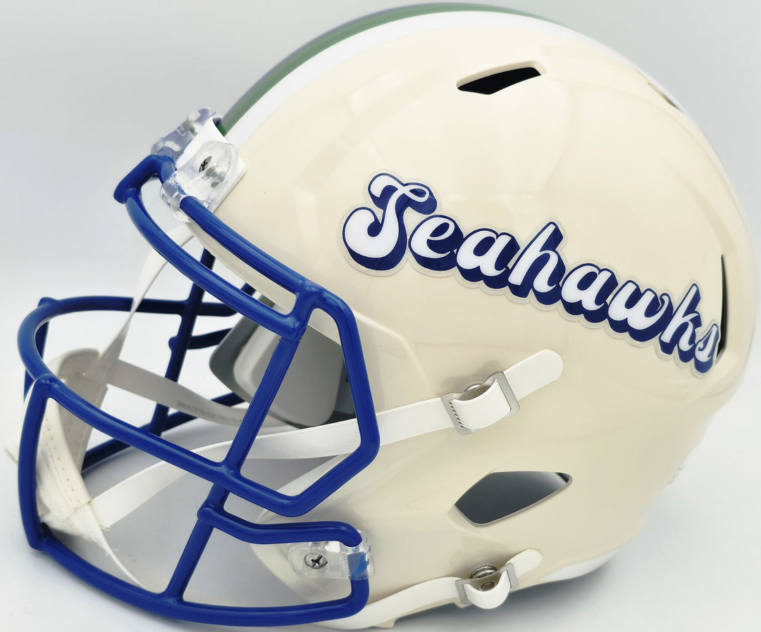 Julian Love Signed Seahawks Cream Retro Full Size Speed Replica Helmet MCS Holo