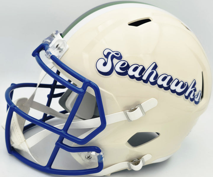 Julian Love Signed Seahawks Cream Retro Full Size Speed Replica Helmet MCS Holo