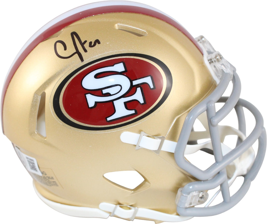 Upton Stout Autographed/Signed San Francisco 49ers Mini Helmet Beckett 59404