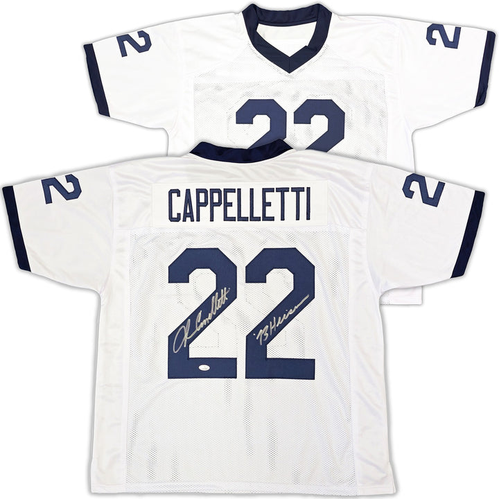 Penn State Nittany Lions John Cappelletti Signed White Jersey "73 Heisman" JSA